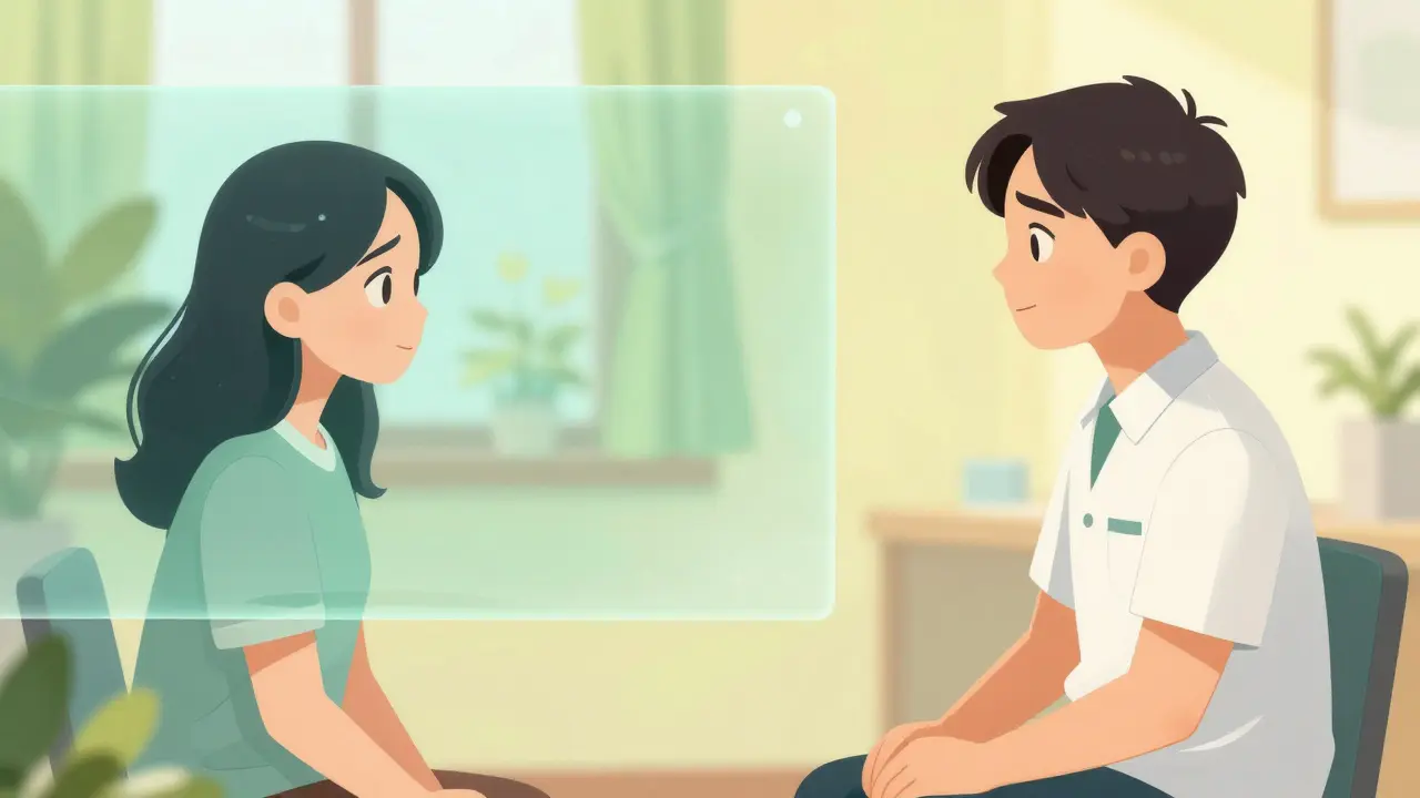 Therapy session showing anxiety recovery and hope