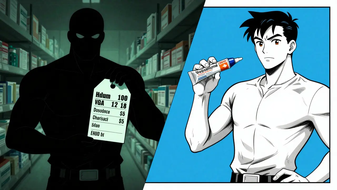 Comparison of high retail vs low online drug prices