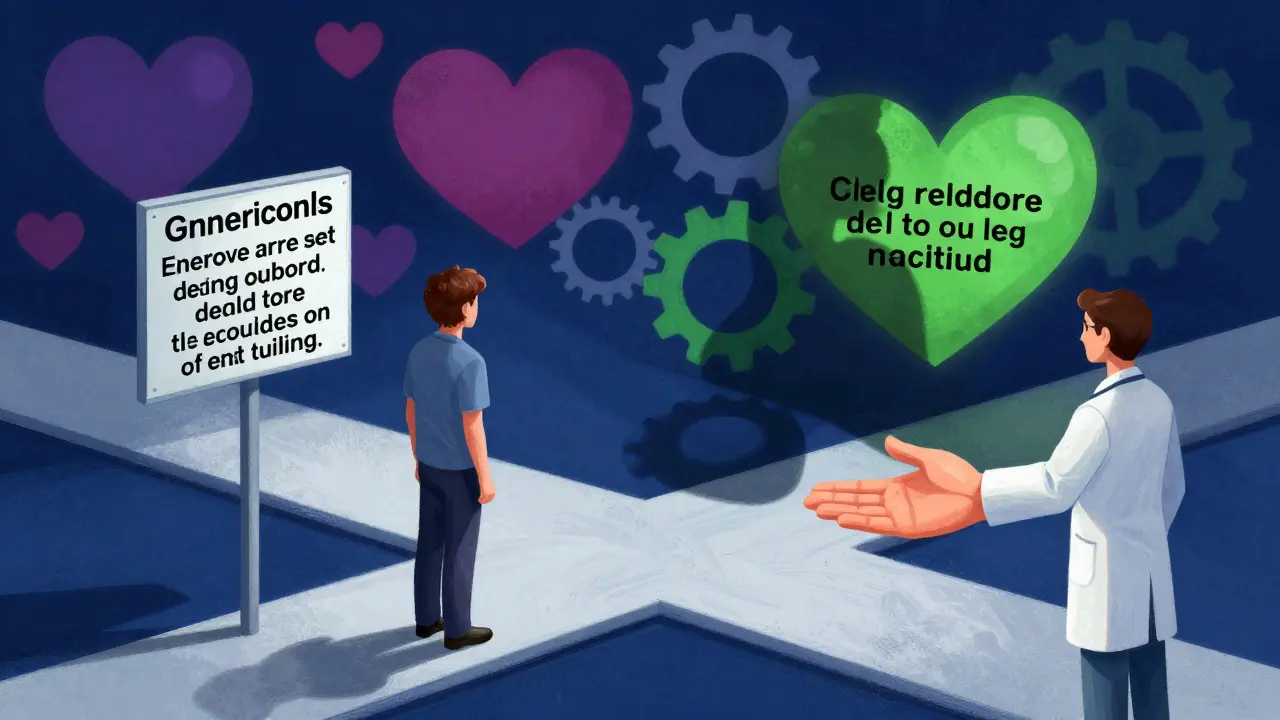 Patient facing health choices with clinician support addressing emotional barriers.