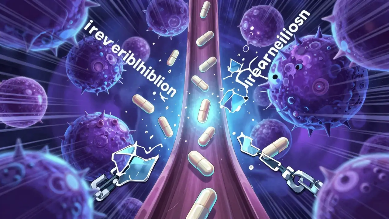 Microscopic anime view of garlic compounds blocking platelet function in blood